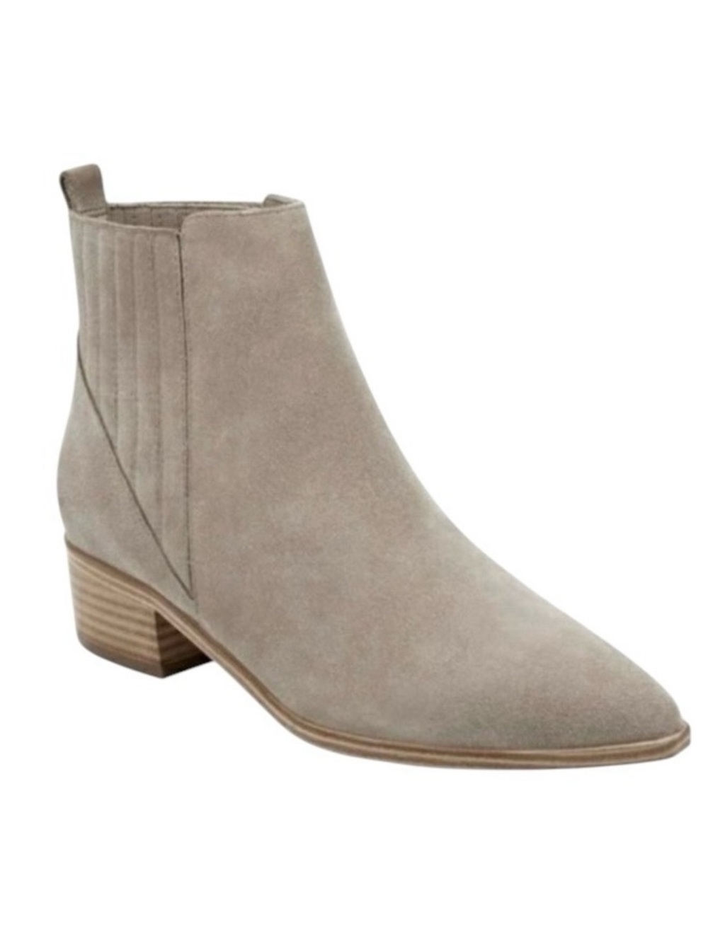 Marc fisher yolli Women's Taupe Suede Ankle Bootie